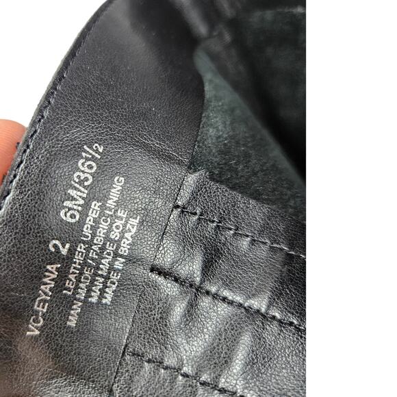 NEW Vince Camuto 6 Eyana Over-the-Knee Boot Black Leather Chunky Goth Whimsygoth - Picture 3 of 6